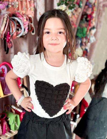 Bubble Heart Black/White